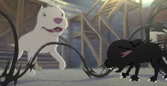 Krótki filmik o przyjaźni skrzywdzonego pit bulla z zabłąkanym kotkiem. Ludzie po nim płaczą
