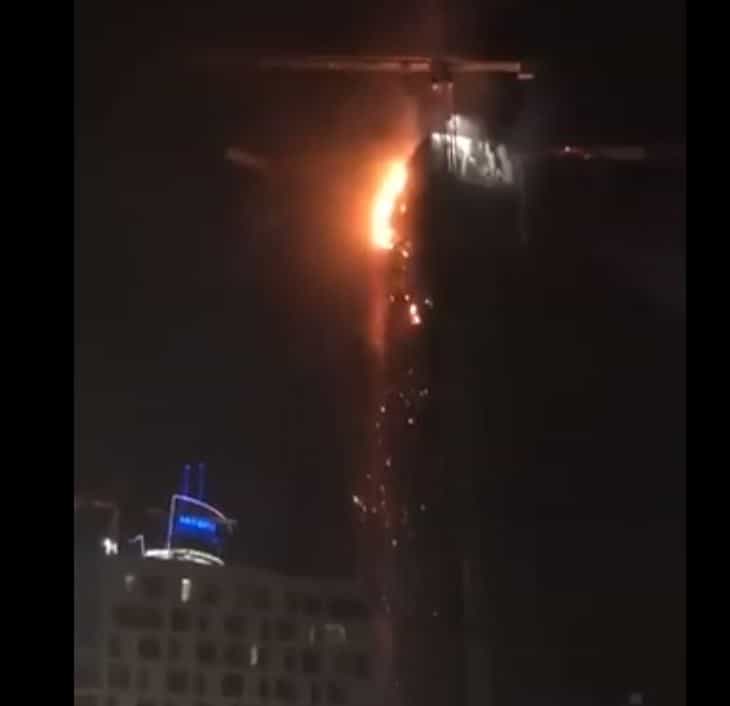 Pożar w wieżowcu Warsaw Hub