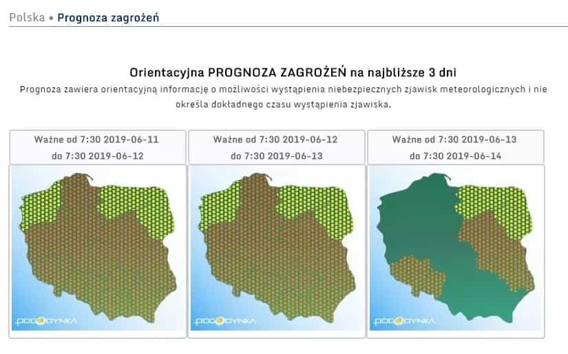 Synoptycy ostrzegają przed niebezpiecznymi zjawiskami w Polsce. „Grad jak monety!”