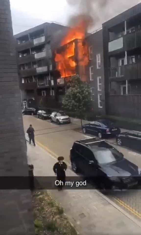 Pożar apartamentowca. Zdjęcia pokazują jego rozmiar