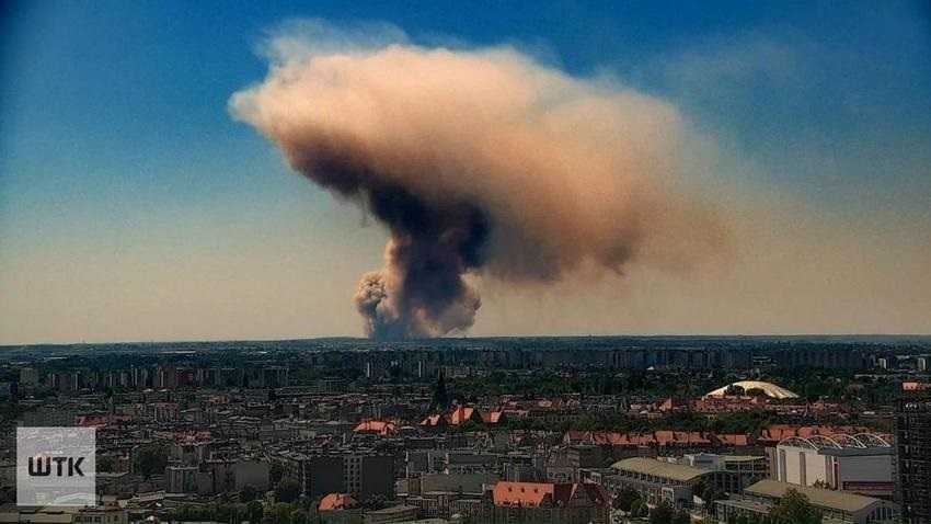 Pożary w Wielkopolsce. Dym widać z daleka