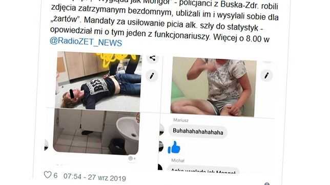 Busko-Zdrój. Skandal ze zdjęciami z komendy. "Poniżali zatrzymanych"