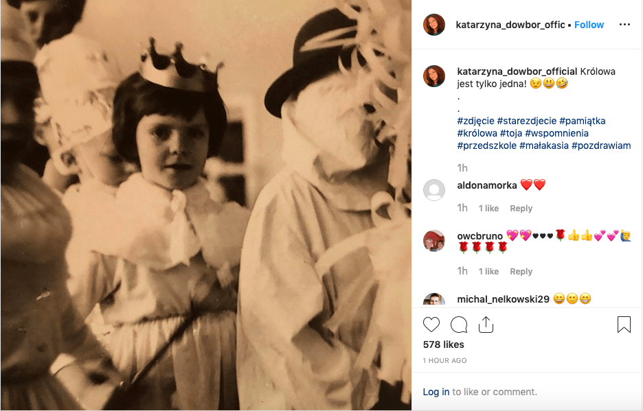 Katarzyna Dowbor opublikowała zdjęcie z dzieciństwa. ”Królowa jest tylko jedna”