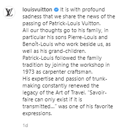 Patrick-Louis Vuitton nie żyje. Spadkobierca fortuny LV miał 68 lat