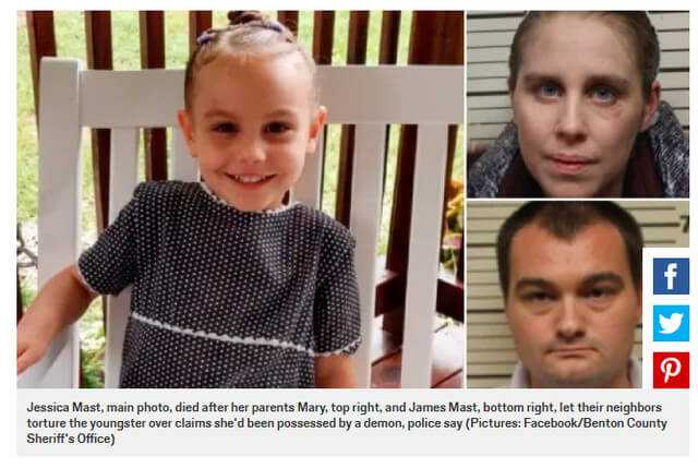 Tragiczna śmierć 4-letniej dziewczynki. Próbowali wypędzić z niej demona, nie przeżyła