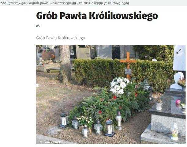 Tak wygląda grób Pawła Królikowskiego. Minął rok od tragicznego zdarzenia