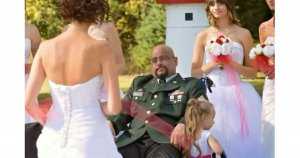 Umierający weteran armii amerykańskiej prowadzi wszystkie siedem swoich córek do ołtarza dwa tygodnie przed śmiercią