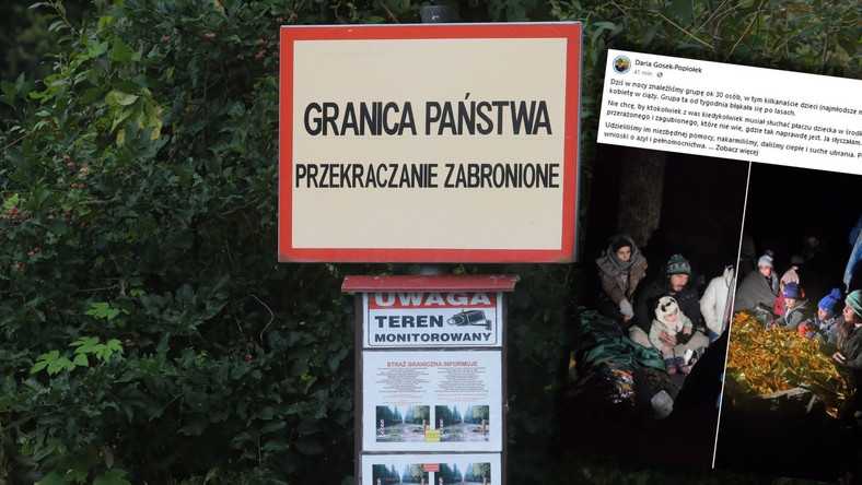 W lesie pod Białowieżą odnaleziono grupę kilkudziesięciu migrantów, w tym 16 dzieci. "Głośno mówili o tym, że chcą zostać w Polsce"