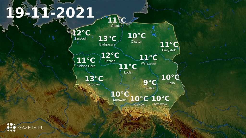 Deszcz i duże zachmurzenie. Ostrzeżenia przed silnym wiatrem