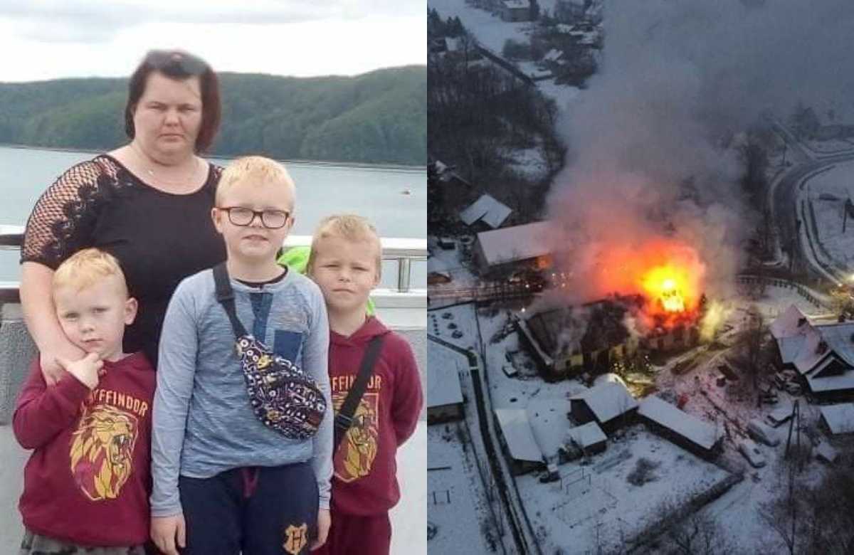 Dramat samotnej matki z trójką malutkich dzieci. Pożar strawił ich dom tuż przed świętami!