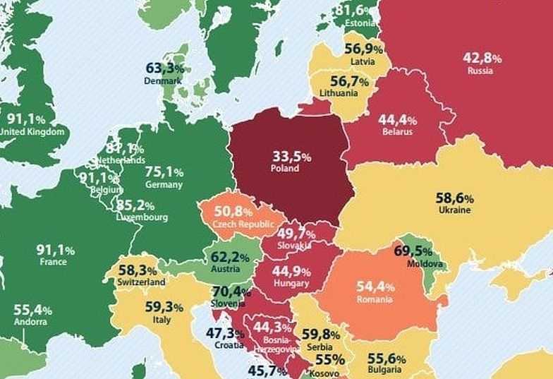 Polska na czerwono. Ta mapa mówi wszystko. Druzgocący raport
