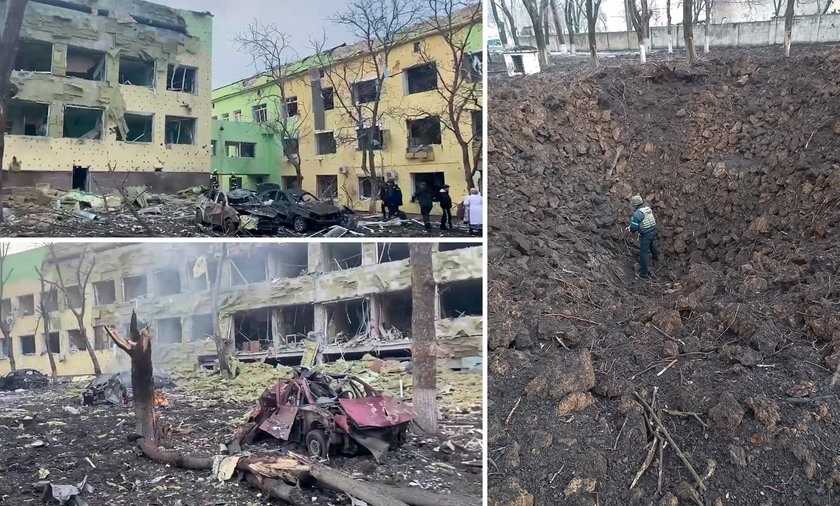 Rosyjskie bomby spadły na szpital dziecięcy w oblężonym Mariupolu. W sieci pojawiły się wstrząsające nagrania