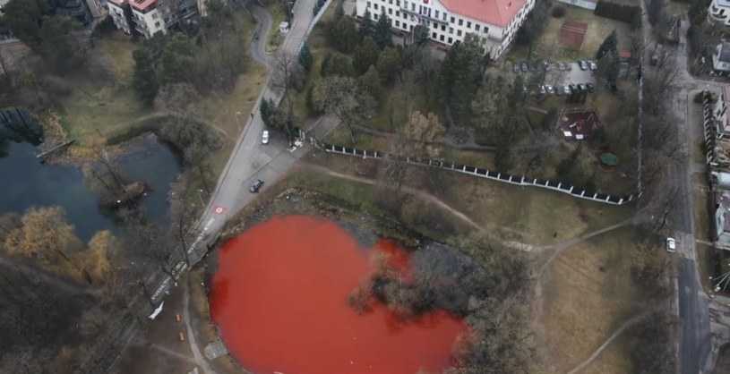 Litwa. "Krwawe jezioro" przed ambasadą Rosji