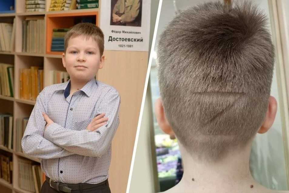 Matka wygoliła mu "Z" na głowie. "To znaczy, że jestem za Rosją!"