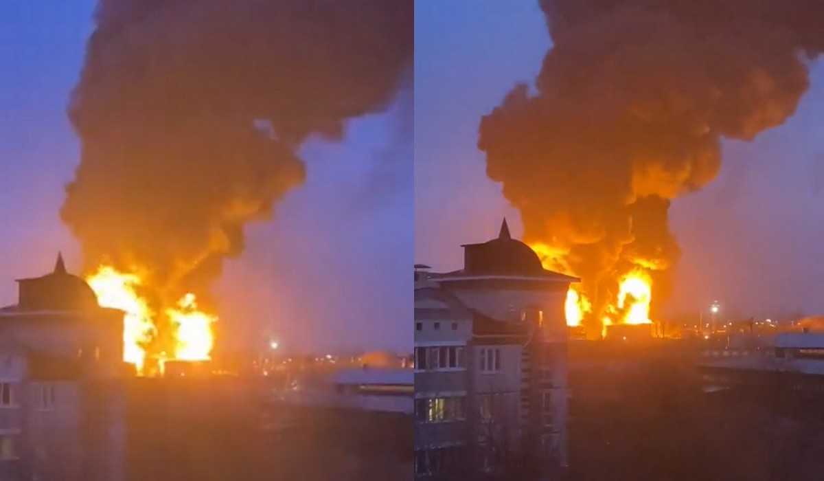 Magazyn ropy w Biełgorodzie w ogniu. Rosja oskarża o atak Ukrainę