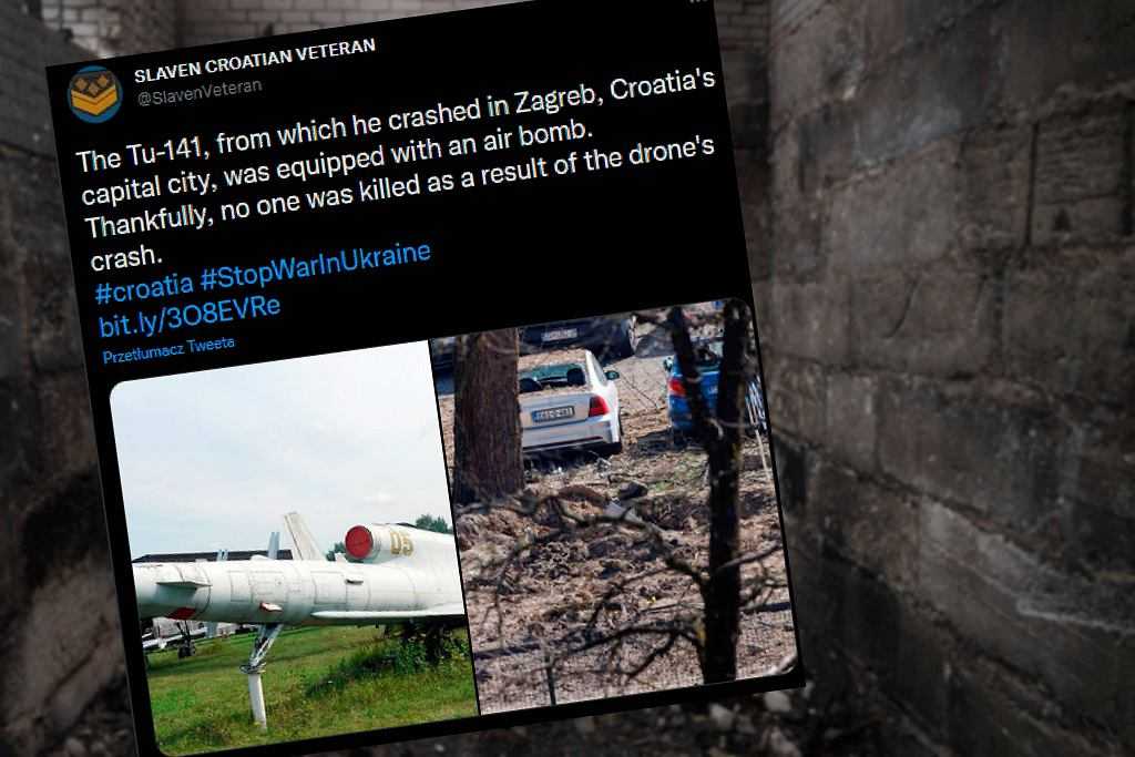 Chorwacja. Dron, który rozbił się w Zagrzebiu, przenosił bombę lotniczą z "niekonwencjonalnym" prochem