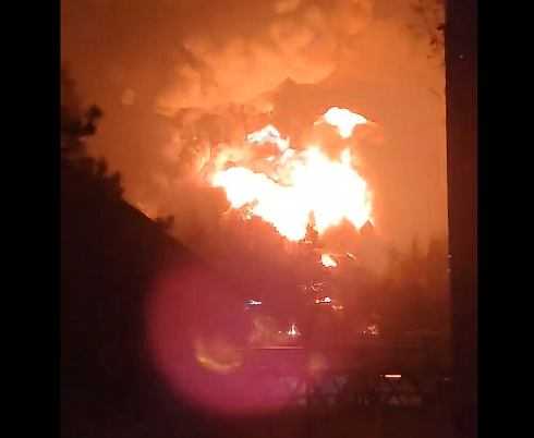 Rosja. Ogromny pożar w Briańsku, w pobliżu granicy z Ukrainą. Płonie magazyn ropy naftowej