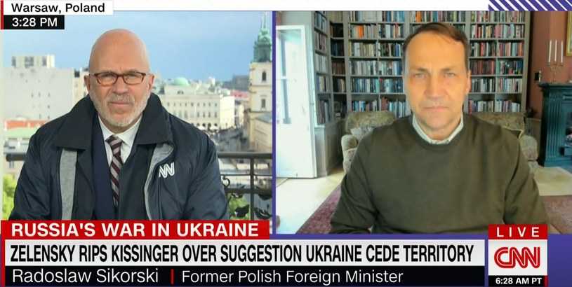 Sikorski w CNN: Rosja może zaatakować NATO. Putin musi być pokonany w Donbasie