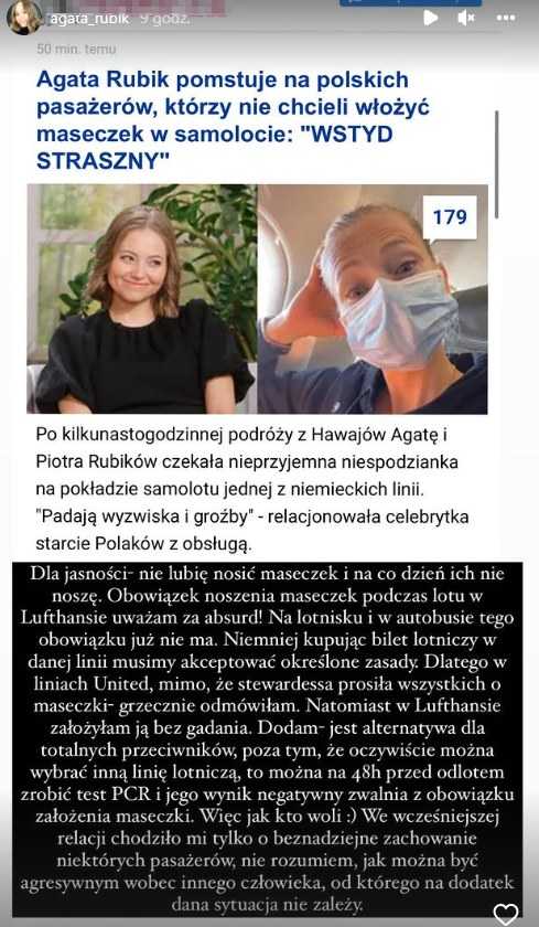 Agata Rubik wściekła na Polaków. Afera w samolocie niemieckich linii. "Wstyd straszny"